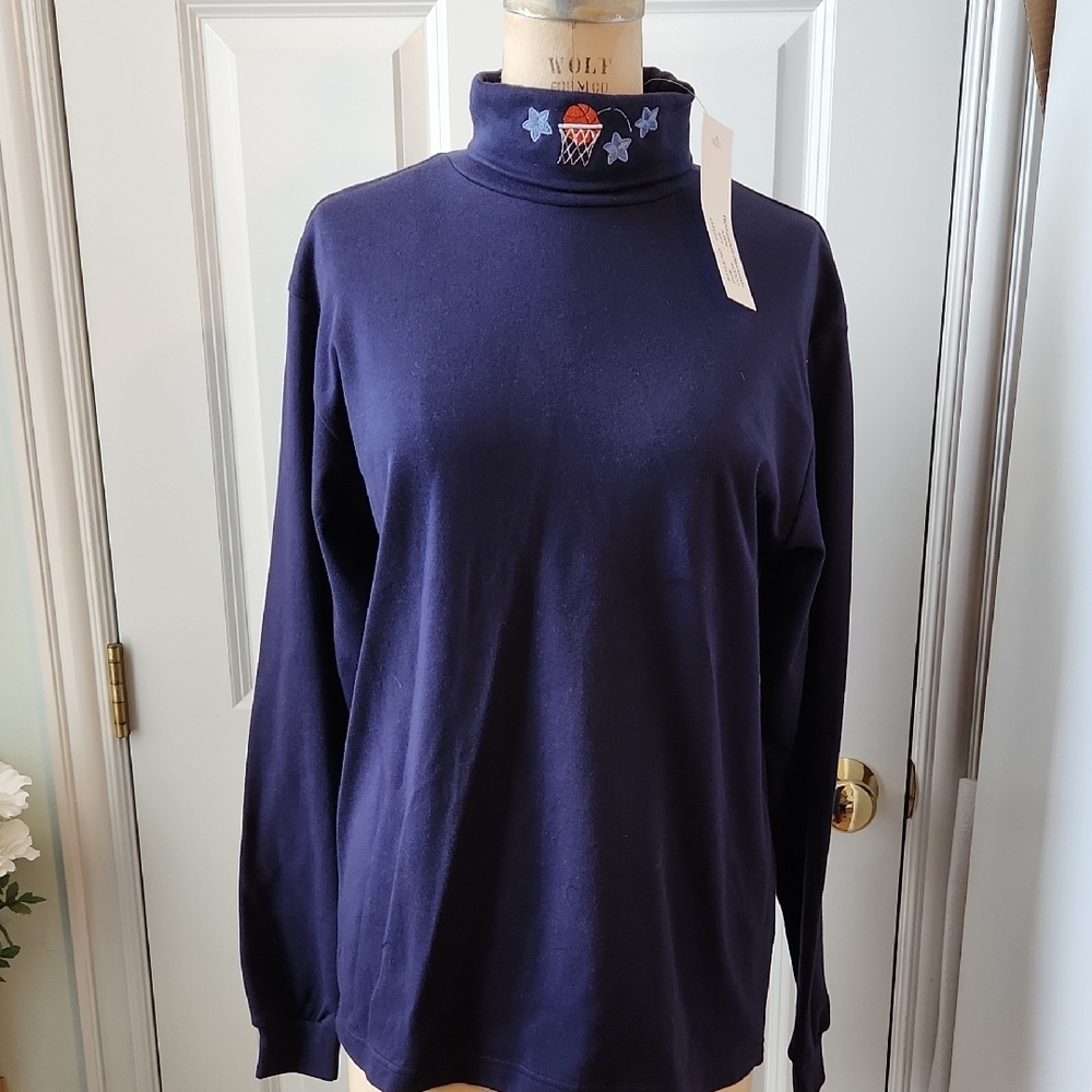 Navy Blue Turtleneck Sweater